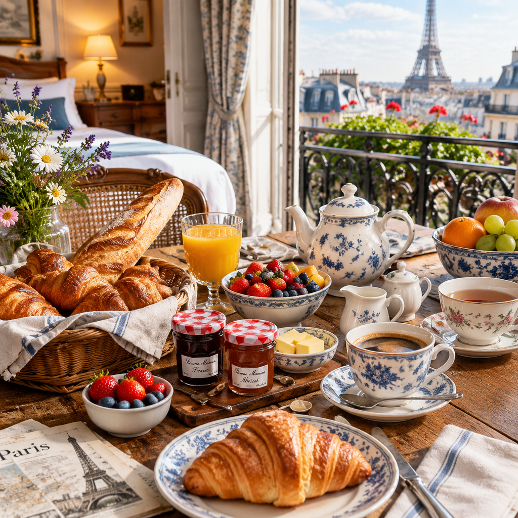 Les secrets d’un petit-déjeuner français authentique en chambre d’hôtes à Paris